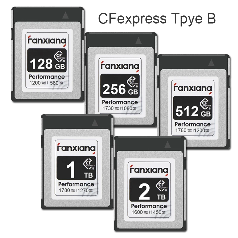 Professional Large Storage High Speed 128GB 256GB 512GB 1TB 2TB CFexpress TYPE B Compact Flash CF Memory Card for Cameras