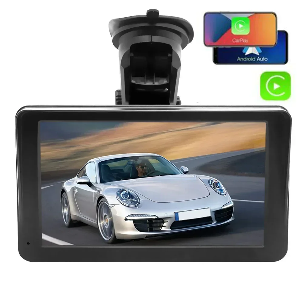 Reproductor de vídeo Multimedia Universal para Radio de coche de 7 pulgadas, Carplay inalámbrico, pantalla táctil IPS automática, cámara de salpicadero DVR 4K para Hyundai KIA Toyota