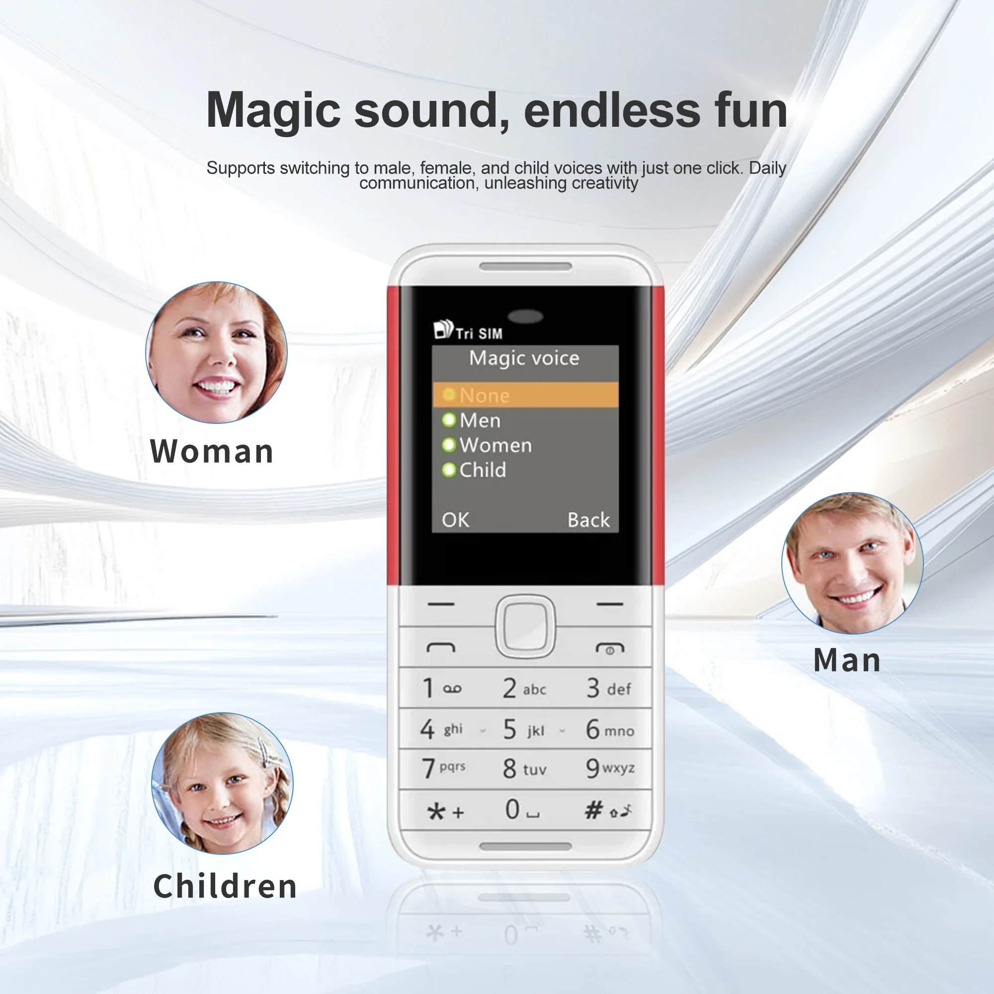 SERVO BM5310 Mini Button Phone 3 SIM Card Bluetooth Dialer Magic Voice Small Cellphone Call Recording Low Radiation FM Radio MP4