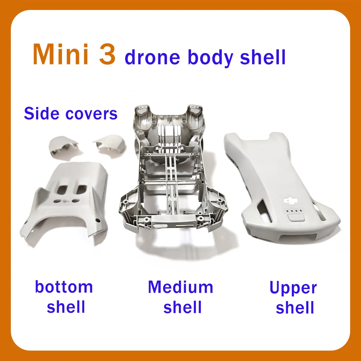 

Оригинальная верхняя часть MINI3, средняя нижняя нижняя часть корпуса, левая и правая боковые крышки, рама, запасные части для ремонта, для DJI Mini 3