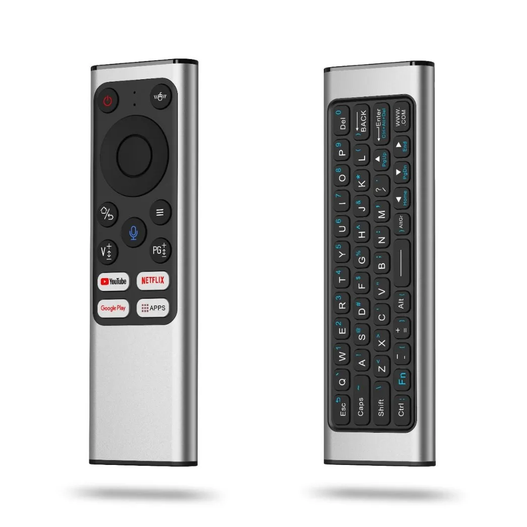 Aluminum Alloy X9 Voice Universal Remote Control Infrared Learning 2.4G, BLE, Mini Keyboard