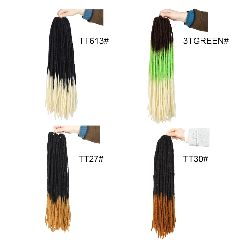20 Inch Synthetic Faux Locs Hair Extensions Crochet for Black Women Fake Sister Locs Hair Accessories