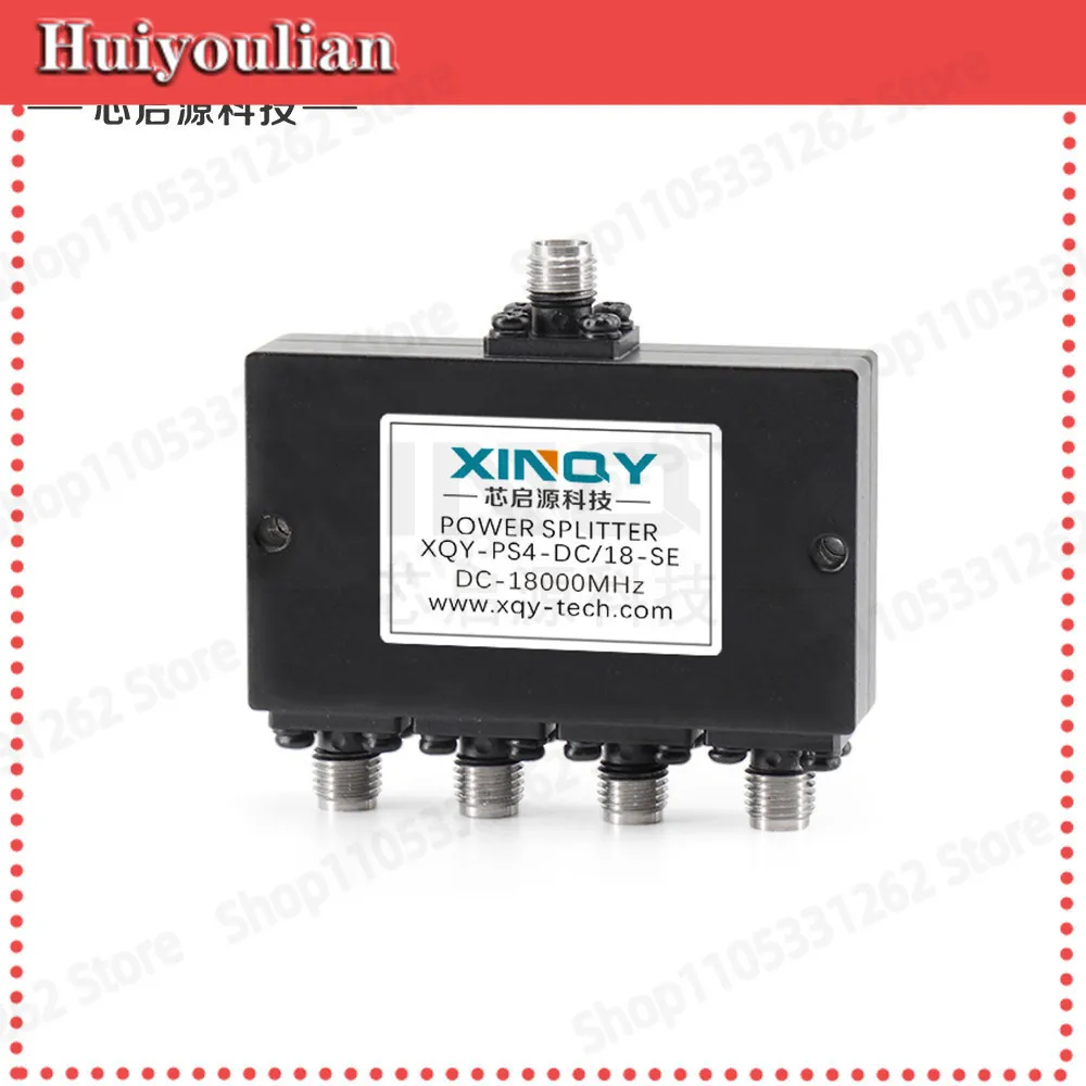 4 Way Resistive Power Divider SMA Female 0 to 18GHz DC Through for Clock LO Distribution Low Frequency Wideband RF Splitter