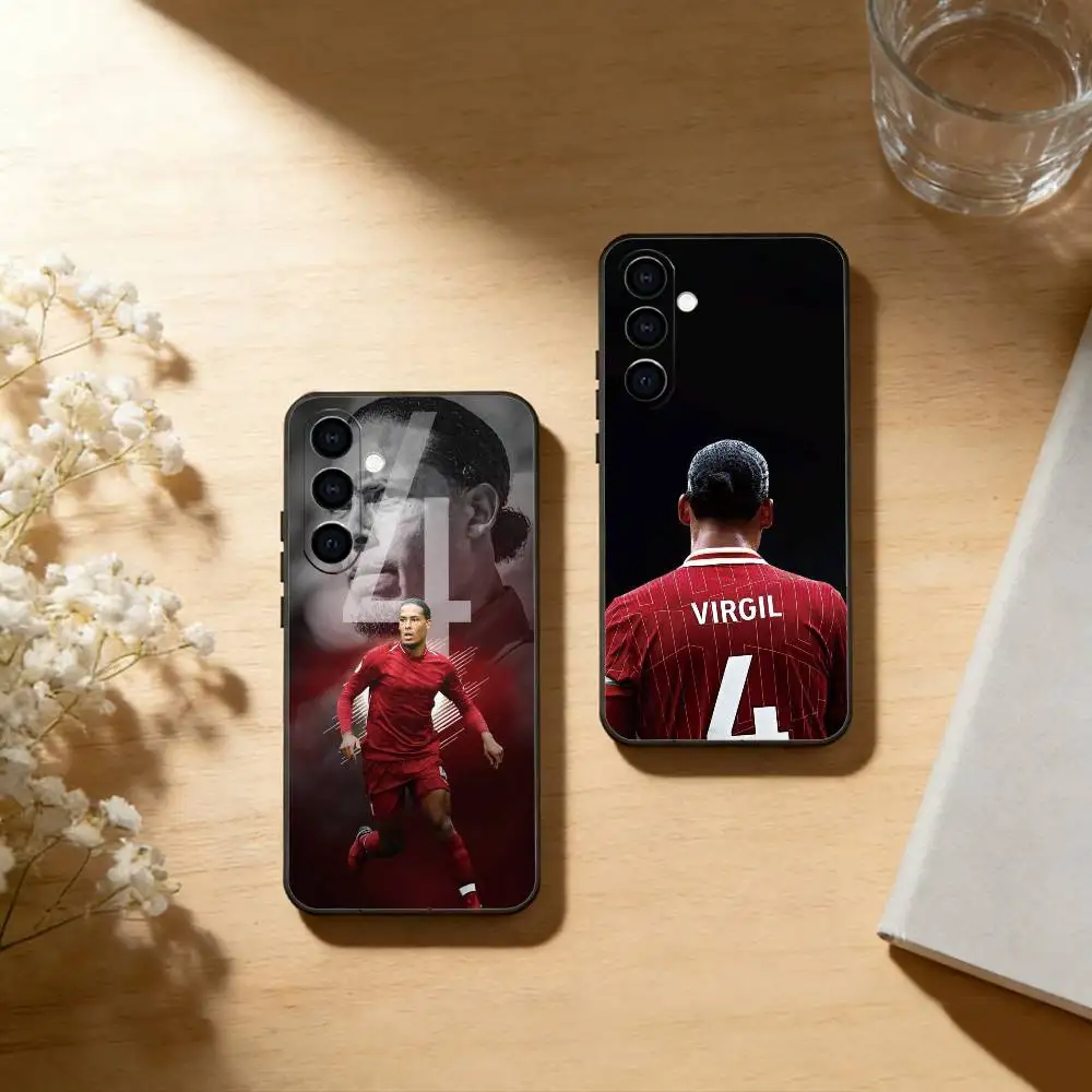 FOOTBALL V-Virgil van D-Dijk Phone Case Black Silicone Soft For Samsung Galaxy A73,A72,A71,A70,A53,A52,A51
