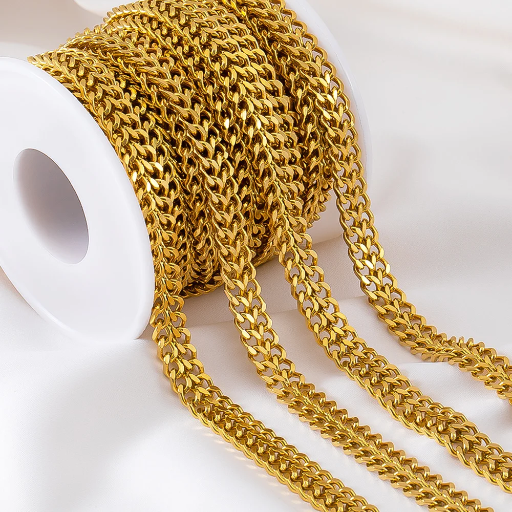 

1 метр эмалированный кабель из нержавеющей стали толстая цепочка для DIY хип-хоп ожерелье браслет сумка аксессуары для изготовления ювелирных изделий