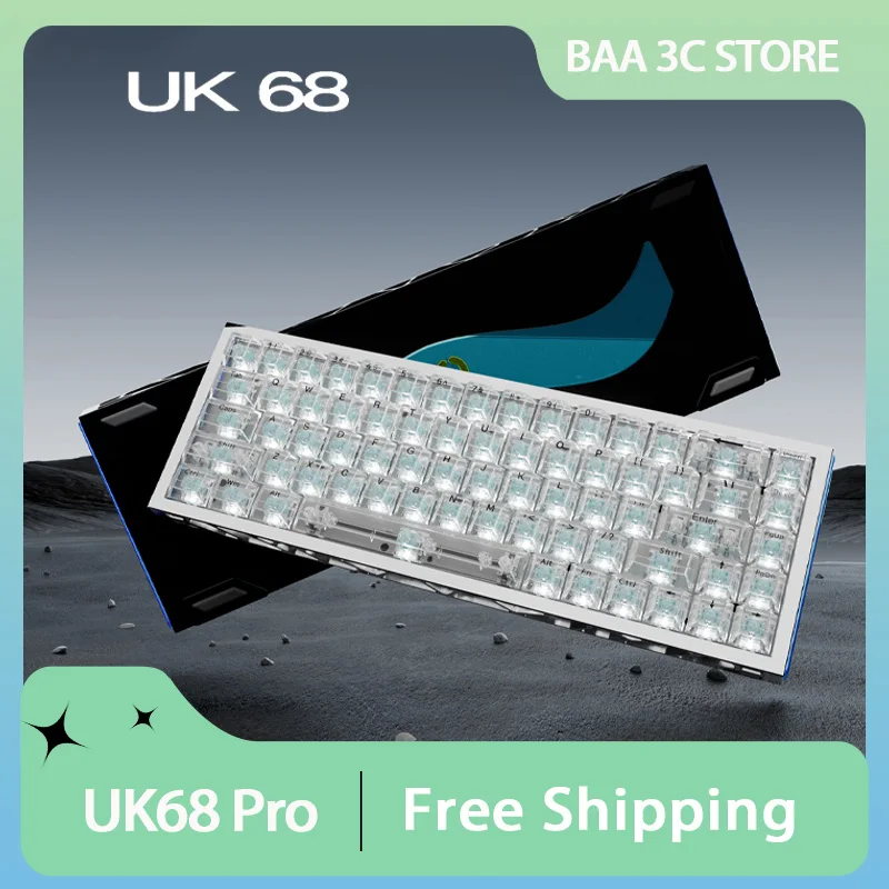 

KBD UK68 Pro Magenetic Switch Mechanical Keyboard Aluminum Wired RT0.01mm 8000Hz ARGB Gaming Keyboards PC Accessories