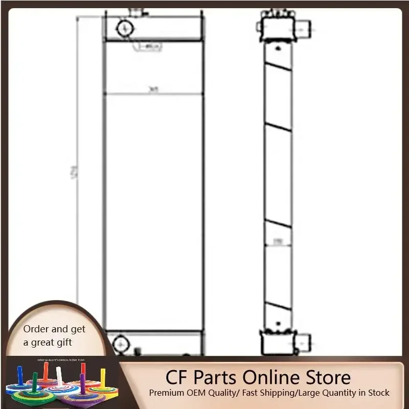 

Water Tank Radiator XB00001051 for Hitachi Excavator ZAX360-5