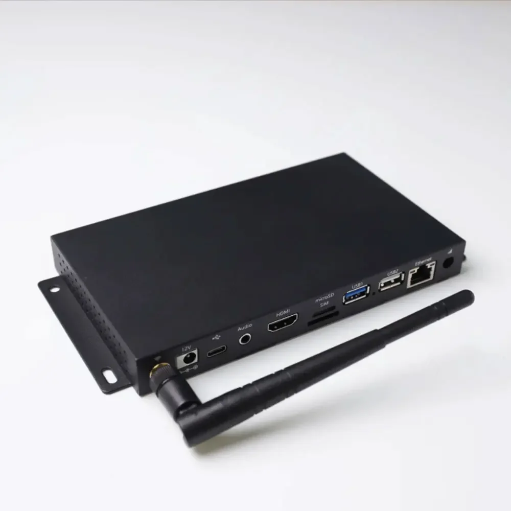 RK3399 Pemutar Media Android untuk Toko Mall Restoran Iklan Penerbitan Remote Control Pemutar Dongle Digital Android