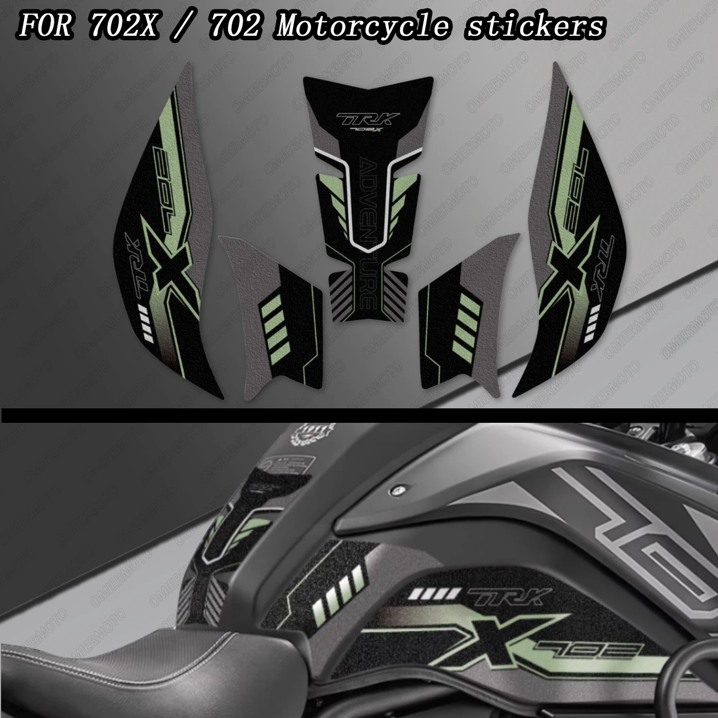 

For Benelli TRK 702X 702 Motorcycle Accessories Tank Pad Protector Frosting Sticker & Decals