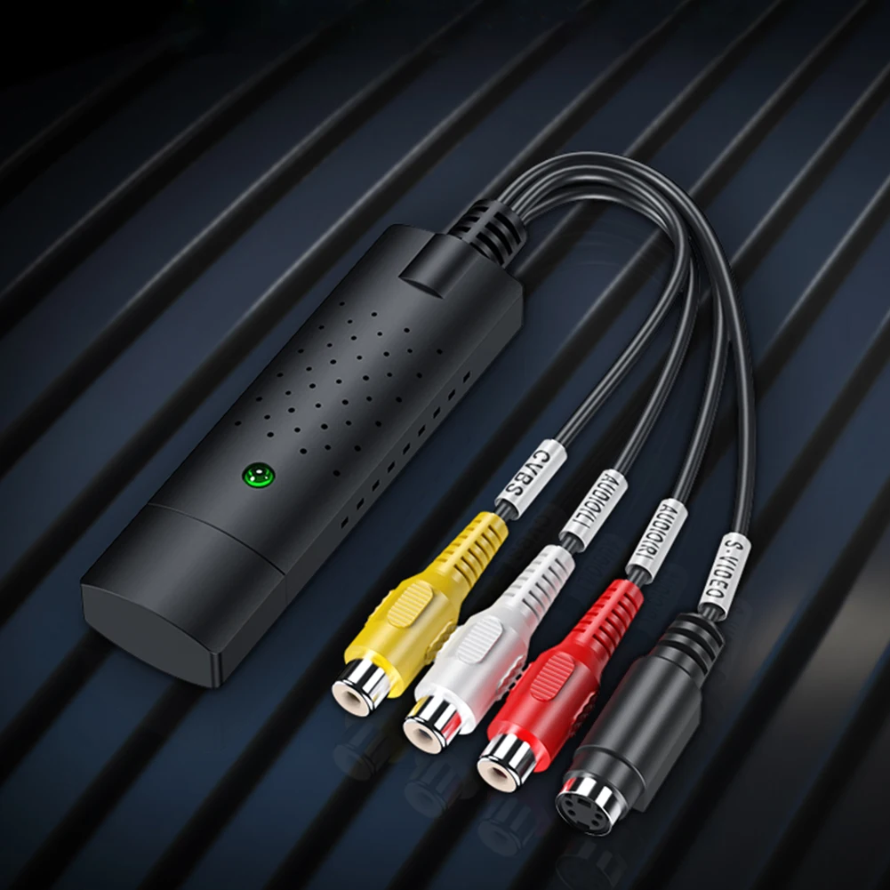 맥 PC용 USB 2.0 비디오 캡처 카드, 비디오 오디오 변환기, 오디오 캡처 어댑터 카드, VHS VCR TV DVD VHS-디지털 변환기