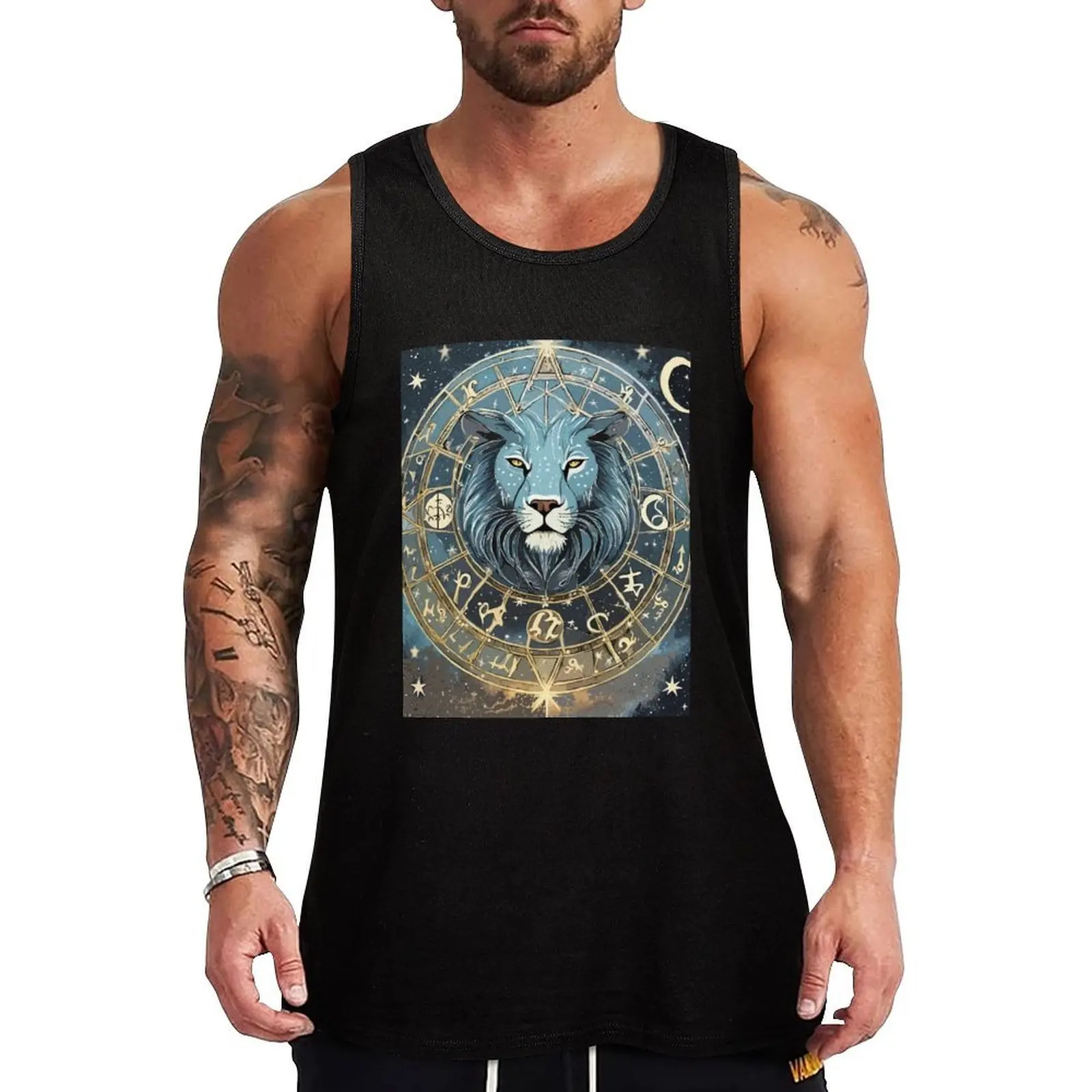 Conjunto de camisetas sin mangas con estampado de constelaciones celestes: signos del zodíaco, camiseta sin mangas de color liso, ropa informal sencilla para el día a día