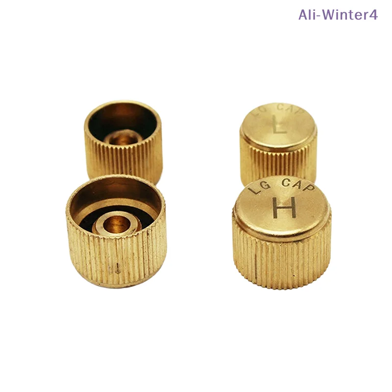 

【Winter4】Car Air Conditioner Refrigerant Dust Cover Valve Core Caps High Low Side Port Cap Auto High Low Pressure Caps