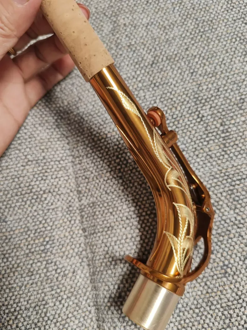 E-flat alto saxophone curved neck with good sound quality and high cost-effectiveness, threaded, caliber 24.5mm