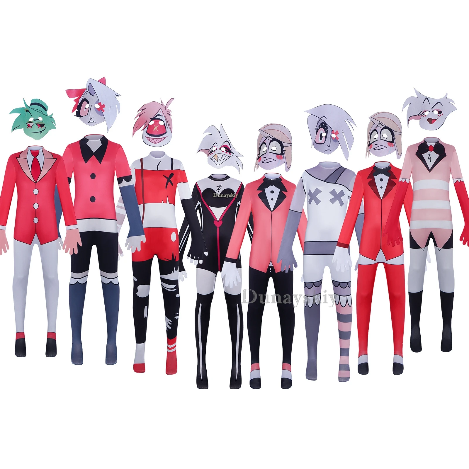 Anime Cosplay Costume Clothes Uniform Cosplay Hazbin Cosplay Jumpsuit Stage Costume Charlotte Morningstar Vaggie Halloween Party