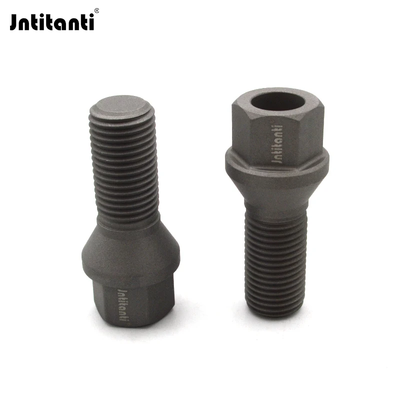 Jntitanti hub bolt Gr.5 titanium hub bolt never rust cone seat wheel bolt M12*1.25*28-45mm for Fiat Peugeot Citroe
