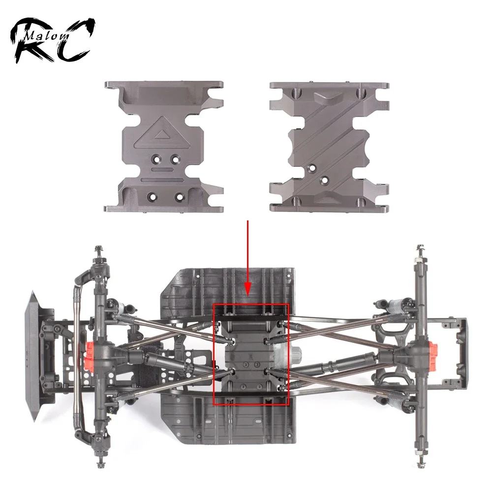 Stop aluminium AX10 mocowanie skrzyni biegów podstawa uchwyt skrzyni biegów płozy dla 1/10 gąsienica RC Axial SCX10 i SCX10 II podwozie