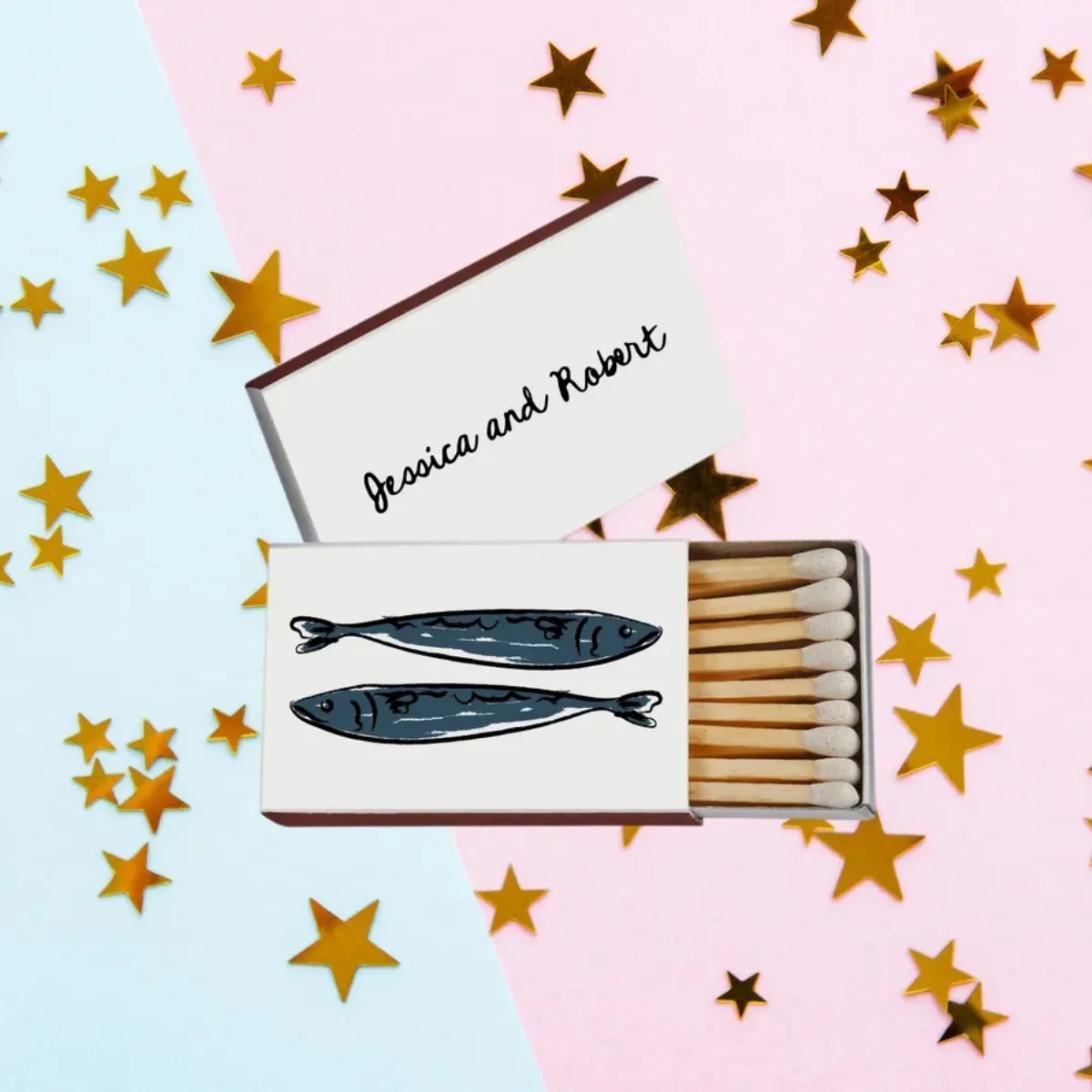 

Полноцветные сардинавские персонализированные свадебные причудливые двухсторонние коробки для спичек, памятные подарки на заказ, сувениры для вечеринок, Италия