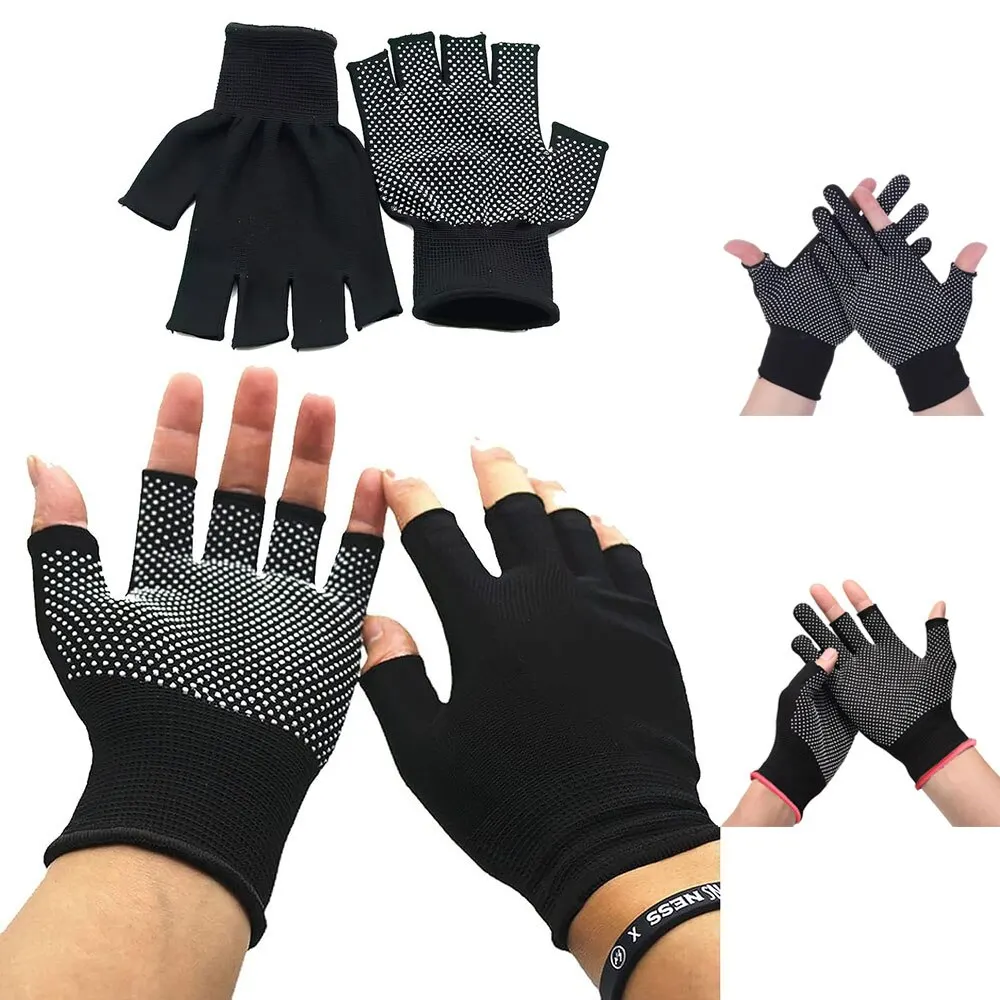 1pair Lightweight Fingerless Bike Gloves Anti Slip Sunscreen for Cycling Motorcycle Outdoor Workout