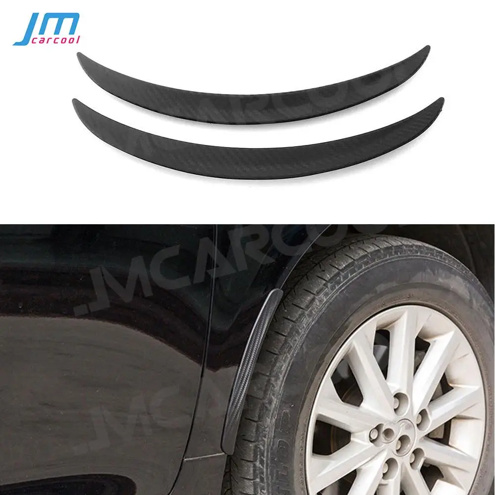 

Universal Carbon Look Fender Flare Wheel Eyebrow Decorative Strips Car Tires Suitable Round Rubber Stickers Arch Scratch Sticker