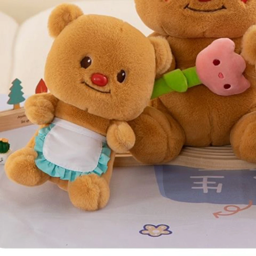 Peluche Ours Beurre Super Doux pour Enfants, Poupée Mignonne, Cadeau d'Anniversaire, Décoration d'Accompagnement pour Animaux de Compagnie, Coussin Confortable, 25cm