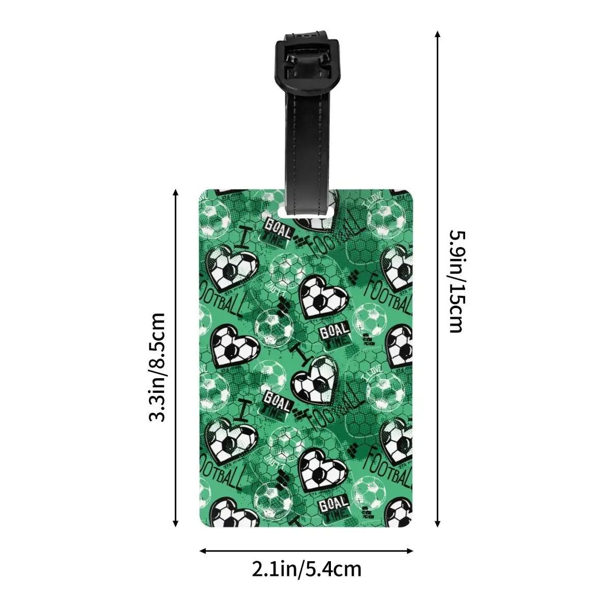 Пользовательская бирка для чемодана с рисунком футбольного мяча с именной картой, Футбольная спортивная крышка для личной безопасности, бирка для дорожной сумки, чемодана