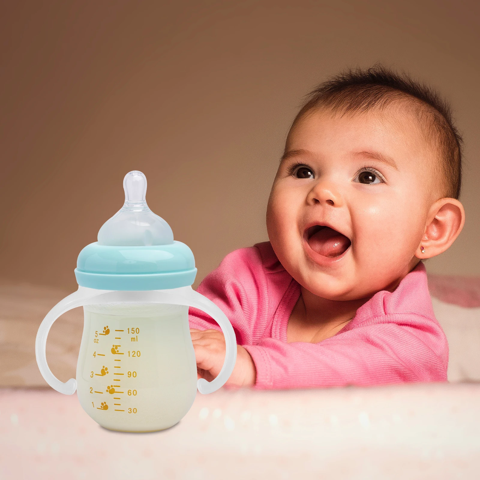 

4 шт., детская ручка, эргономичные двойные ручки, съемная ручка для кормления малышей, бутылочка для кормления грудью, ручка для бутылочки с молоком