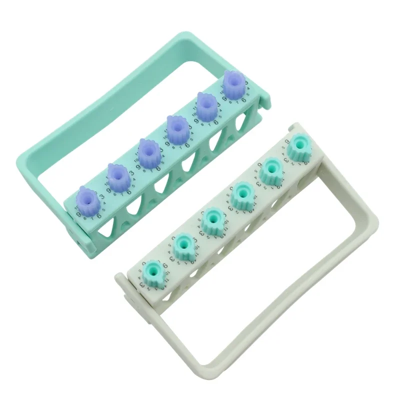 8Pcs Dental 6 Holes Autoclavable Counting Root Canal File Sterilizing Rack Endo Files Dentistry Instrument Toos Needle Rack