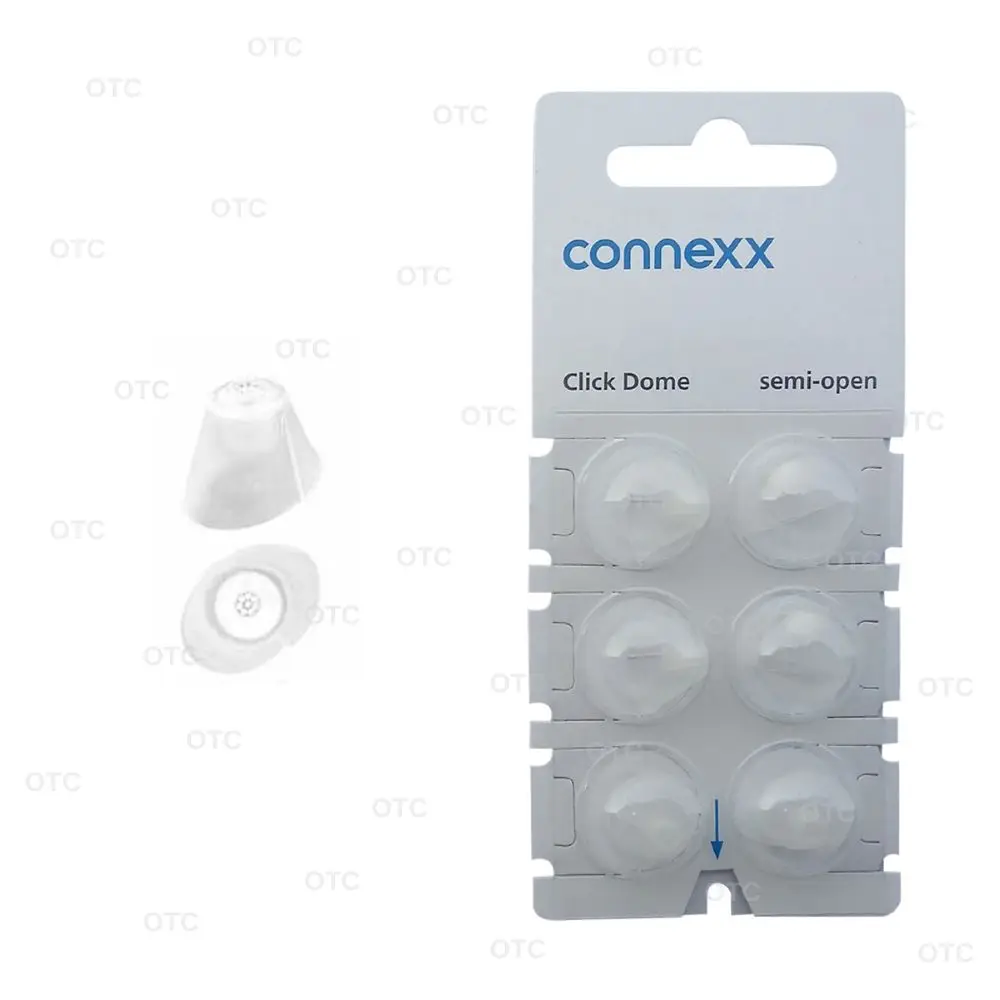 6Pieces Signia Click Connexx Sleeve Original Silicone Ear domes ,for Siemens Signia Rexton CIC ITC and RIC Model Hering Aids