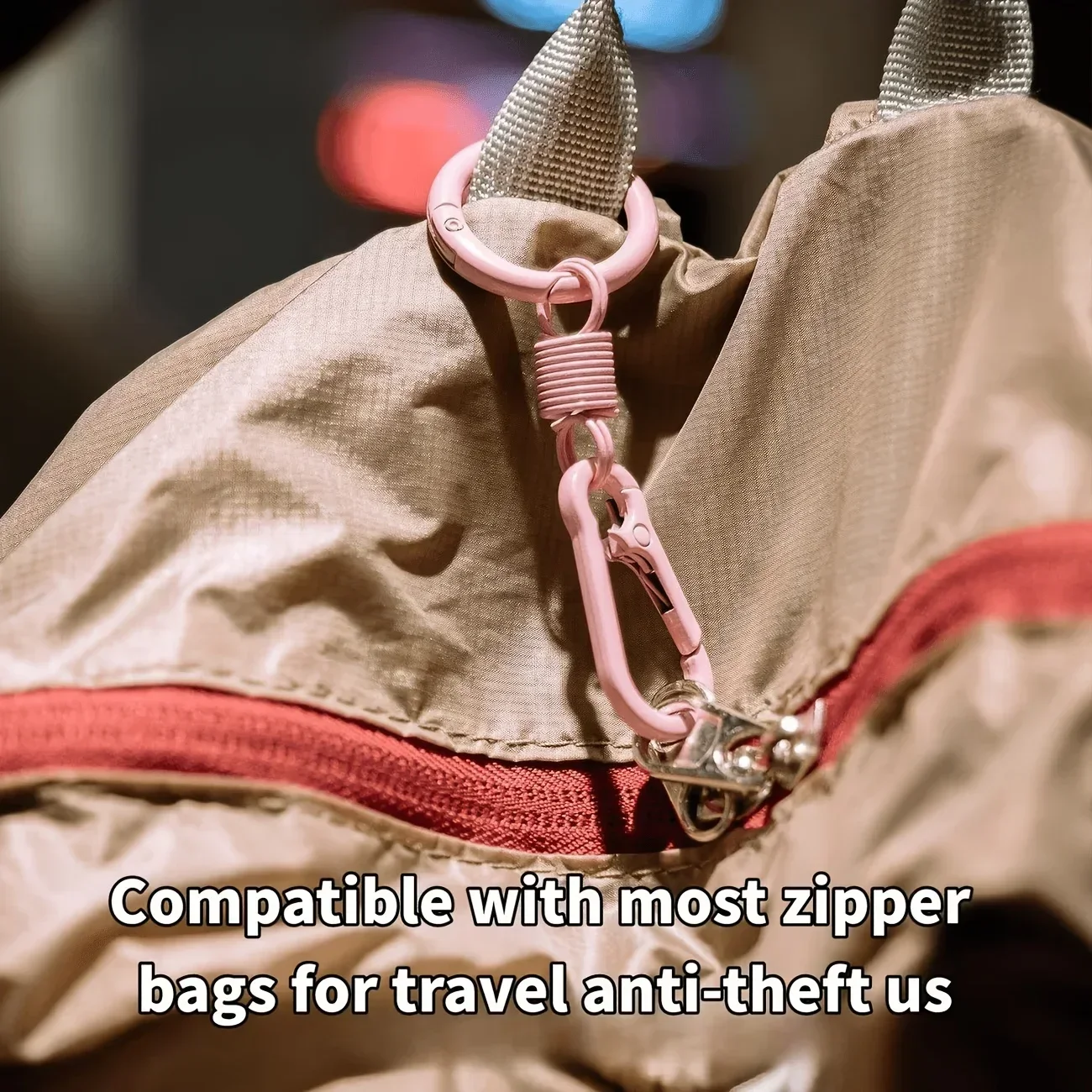 4Pcs Portable Anti-Theft Fasteners Anti-Mis-Opening Zipper Pull Locks Backpack Anti-Opening Buckles