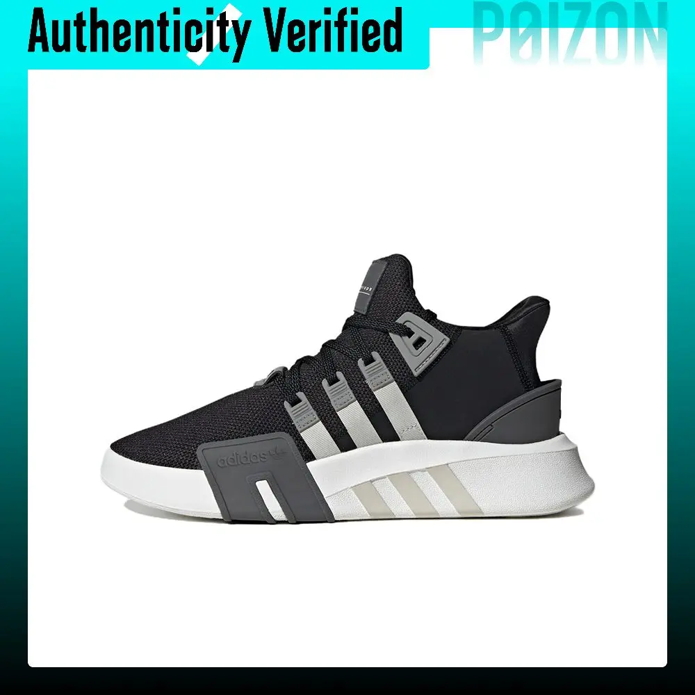 adidas-originals-eqt-bask-adv-fabric-slip-resistant-abrasion-resistant-mid-top-casual-shoes-unisex-black-white-id0548