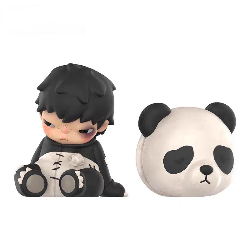 Genuíno kurono boneca panda série bonito anime figura de ação dos desenhos animados pingente tendência brinquedos ornamentos desktop crianças presente coleção