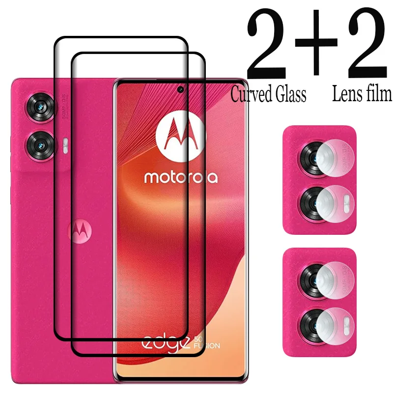 

2 + 2/для Motorola Moto Edge 50Fusion изогнутая защитная пленка для экрана 3D противоударная защита от царапин + мягкая волокнистая пленка для камеры