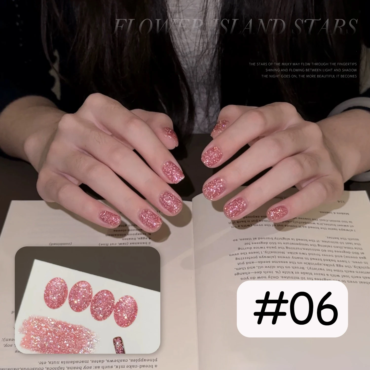 ZH 12ML Smalto per unghie gel riflettente Flower Island Star a 12 colori, con smalto gel serie diamante flash olografico