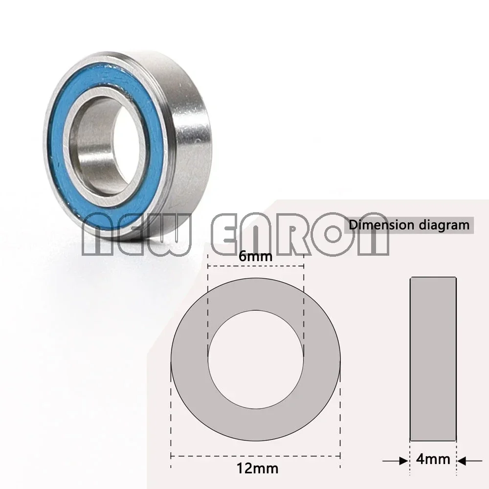 Blue Ball Bearing KIT 21PCS Metric Rubber Sealed on Two Sides FIT FOR  RC Traxxas Slash 4x4 Stampede Chrome Steel