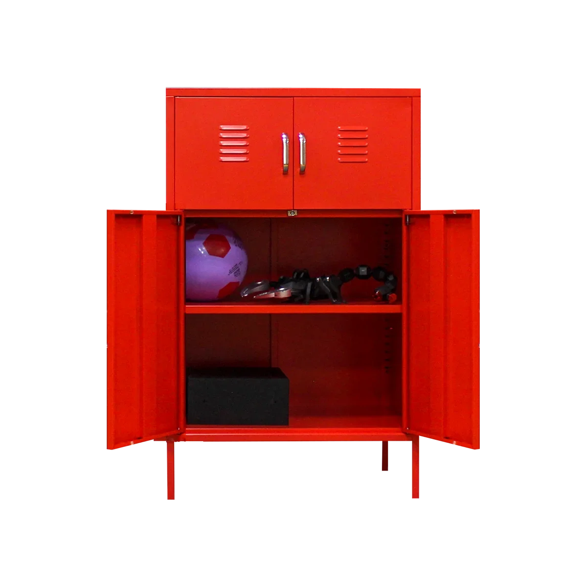 

A Low Steel Storage Simple Fashion Metal Red Family Tool Cabinet