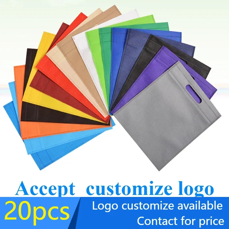 

20 pieces New Wholesales reusable bags non woven /shopping bags/ promotional bags accept custom LOGO