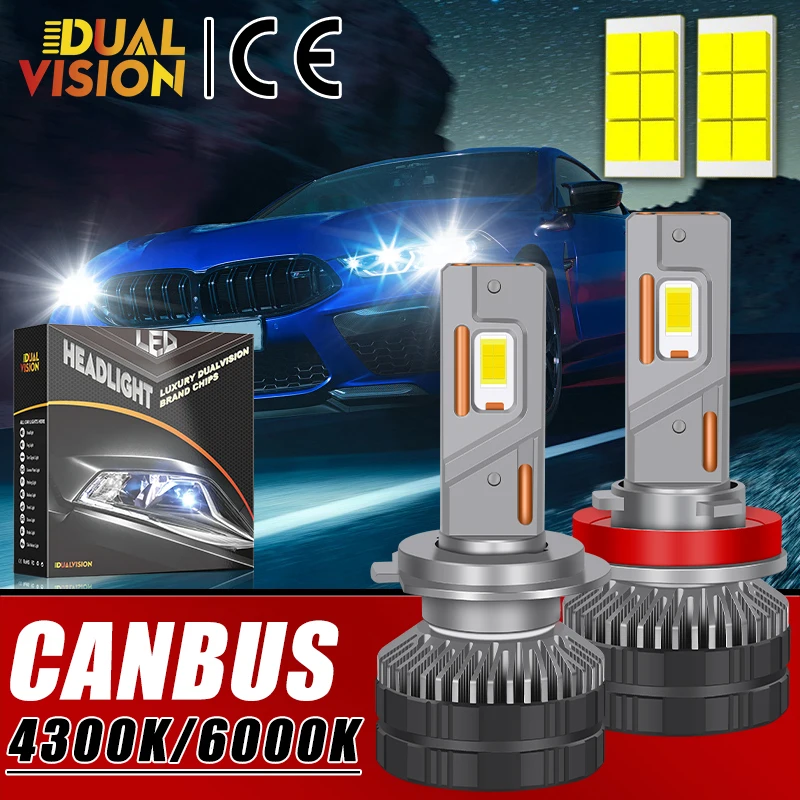 

Лампа для автомобильных противотуманных фар, H4, H7, H11, Φ CANbus, K5C, H1, H8, H9, 9005, 9006, HB3, HB4, 9012 HIR2, Turbo, 300 лм, 6000 Вт, 4300K, K, 12 В, 24 В