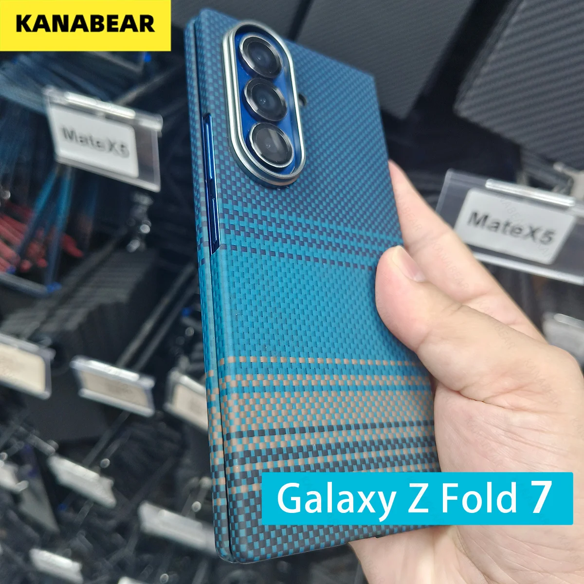 สำหรับซัมซุง กาแลคซี่ ซีพับ 7 เคสคาร์บอนไฟเบอร์อะรามิดเคฟลาร์ฝาครอบเกราะน้ำหนักเบาบางเฉียบฝาครอบป้องกันทนทานทนทาน