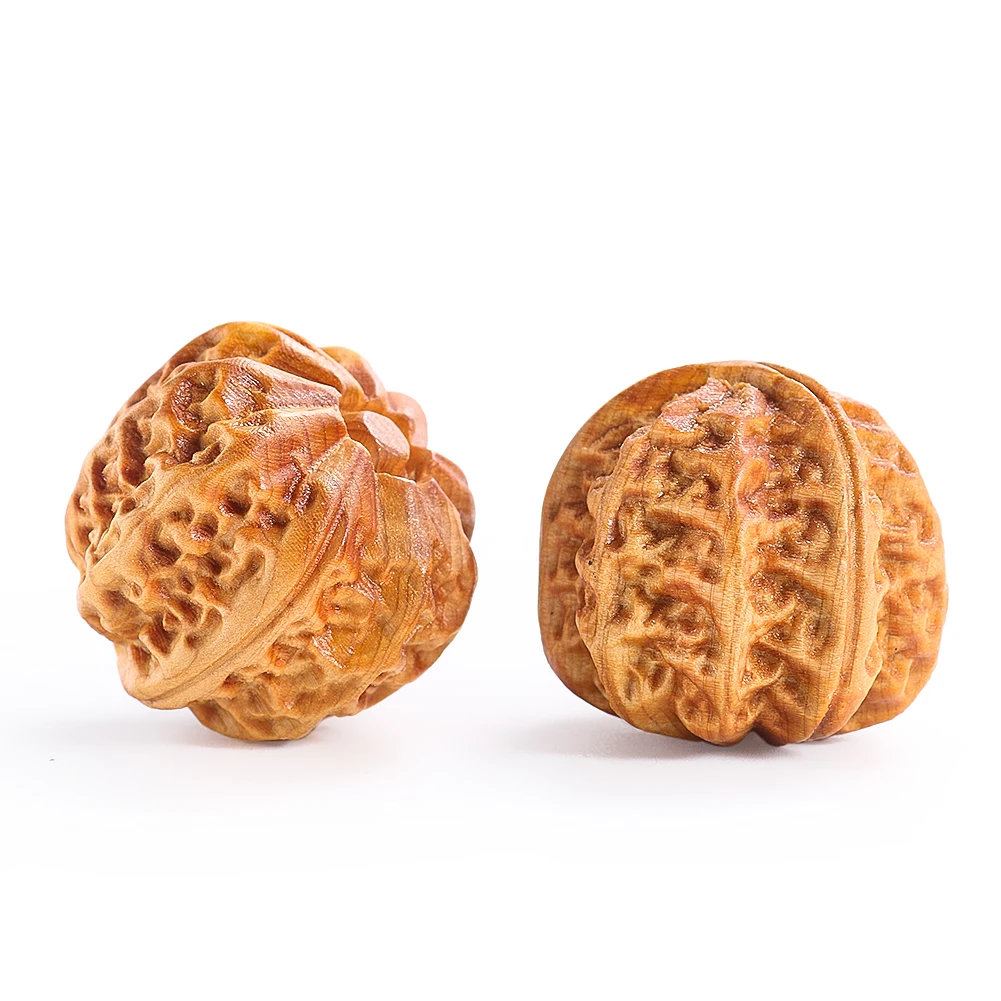 Walnut Massage Ball for Yoga Meditation Fitness Handball Hand Finger Exercise Muscle Stress Relief Relaxation Therapy 1Pc