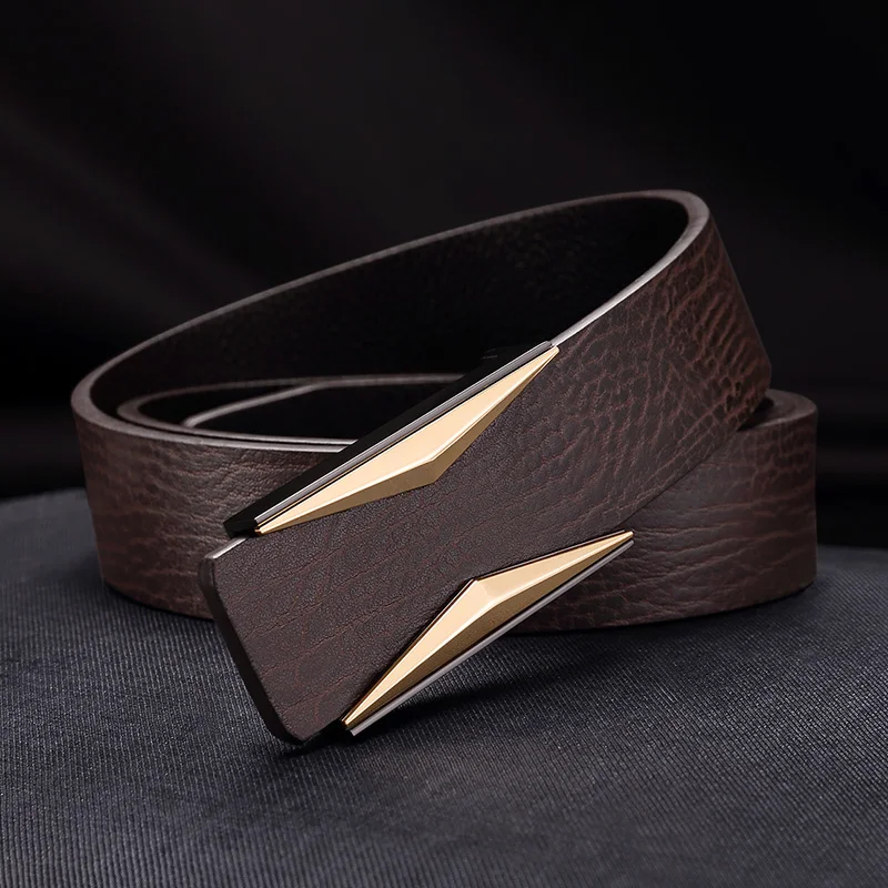 2024 Paski luksusowej marki dla mężczyzn i kobiet Unisex Fashion Shiny Coffee Design Buckle Wysokiej jakości skórzane paski wyszczuplające talię