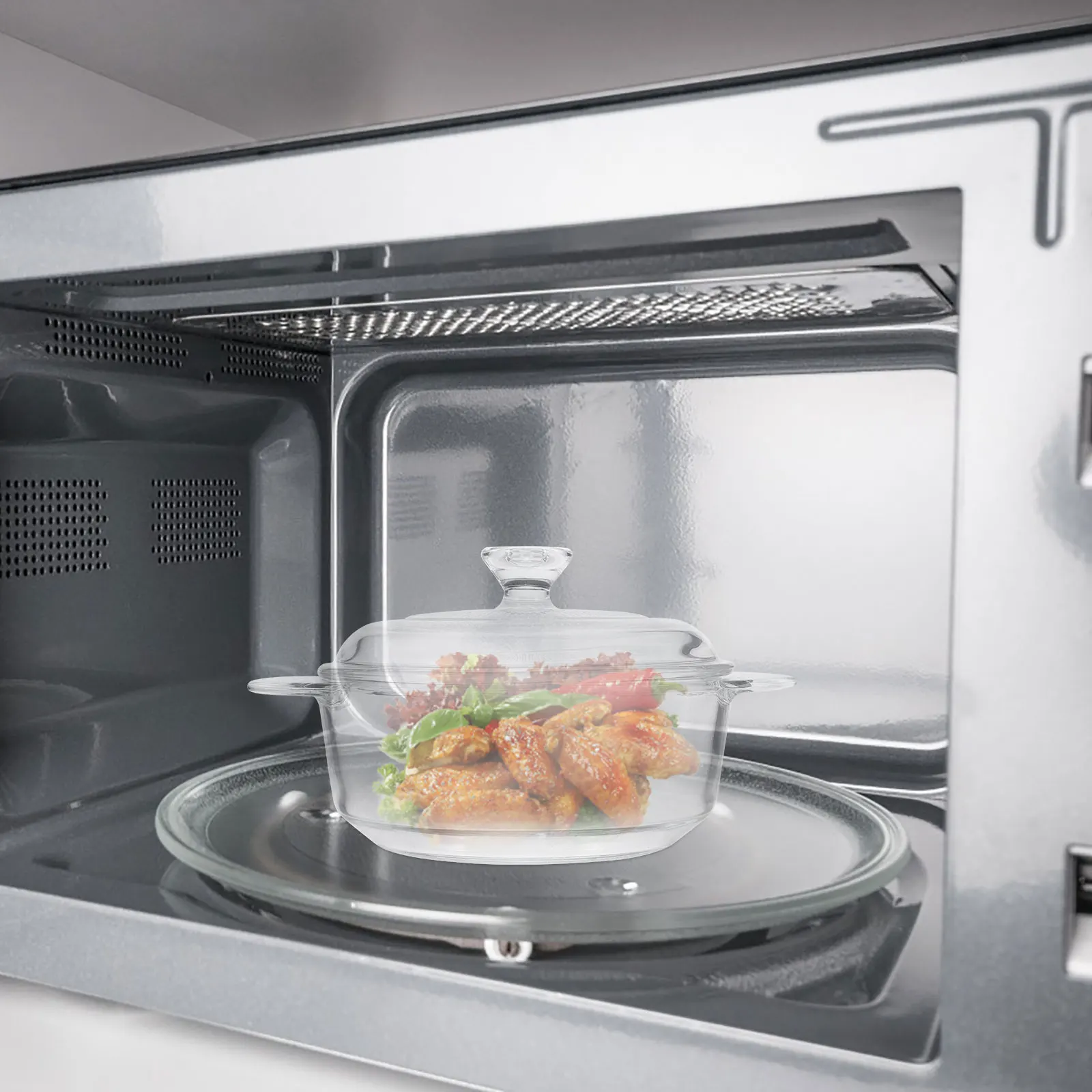 

Clear Tempered Glass Stew Pot Cooking Pot Heat Resistant Lid Home Kitchenware Multi-Function Stove Household Use