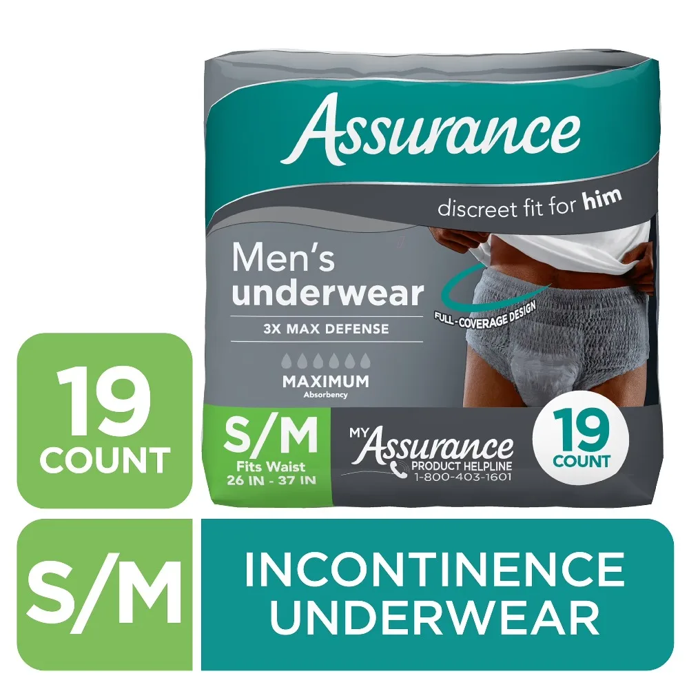 Assurance Men's Maximum Absorbency Incontinence Underwear
