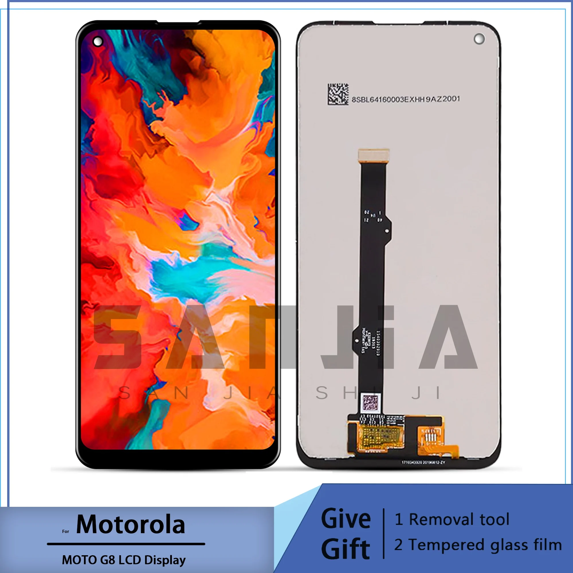 

Para motorola moto g8 XT2045-1 XT2045-2 XT2045-5 display lcd tela de toque digitador assembléia com quadro substituir