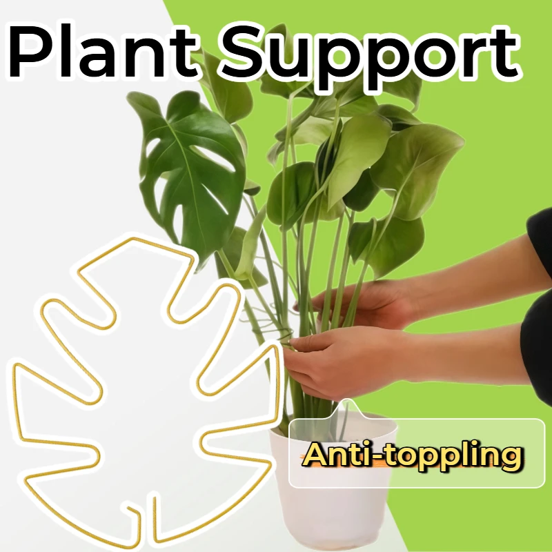 Monstera Metal Plant Stem Support Adjustable Flower Climbing Stem Holder Vine Branch Iron Hooks  Stabilizer Garden Plant Trellis