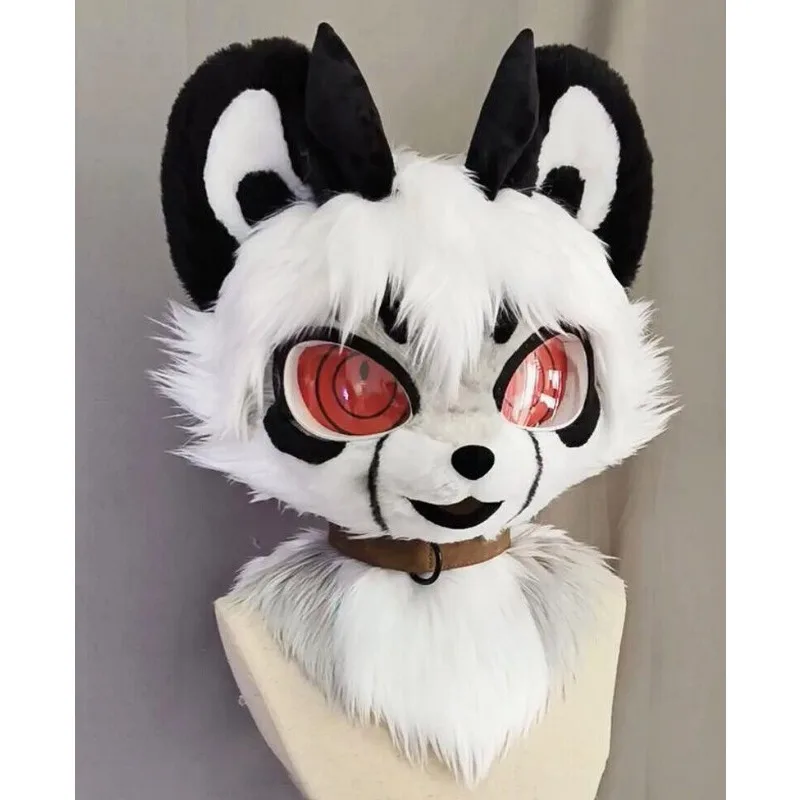 

White Fursuit Husky Fox Mascot (Head) Halloween Party Fur Cosplay