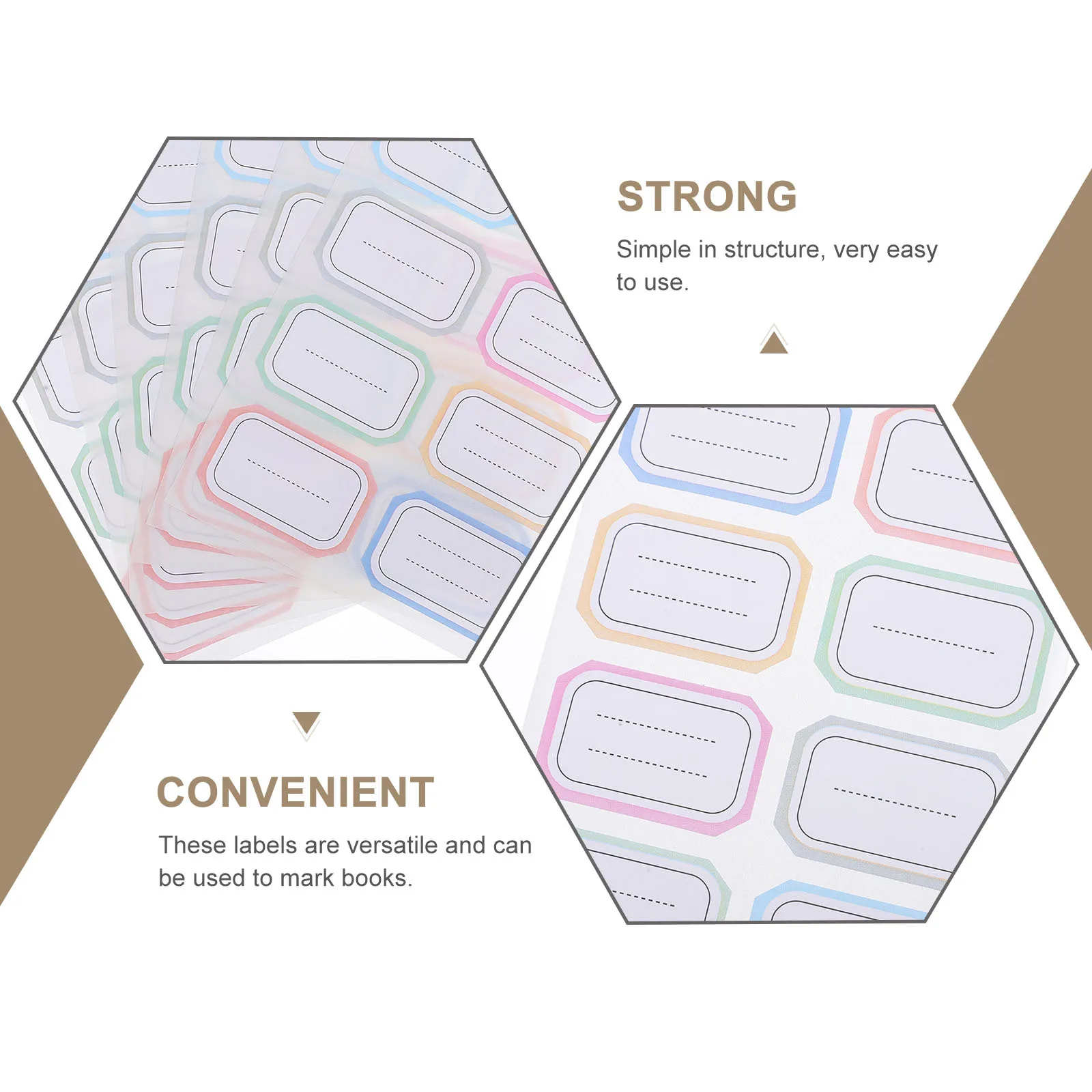 288 قطعة ملصقات للتسمية مبطنة قابلة للكتابة علامات اسم ذاتية اللصق للكتب أكواب المياه بمناسبة ملصقات ملصقات لاصقة فارغة #5