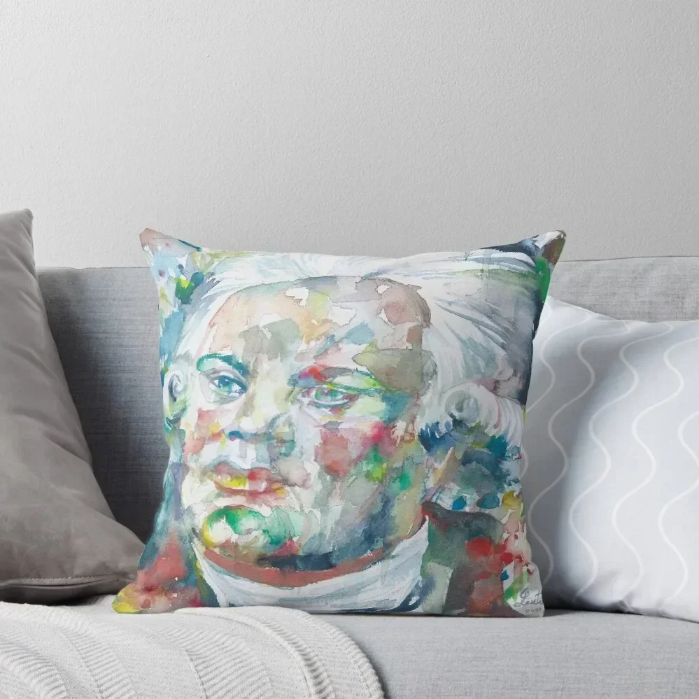 GEORGES DANTON watercolor portrait Throw Pillow Cushion Cover anime girl Christmas Pillowcase luxury decor pillow