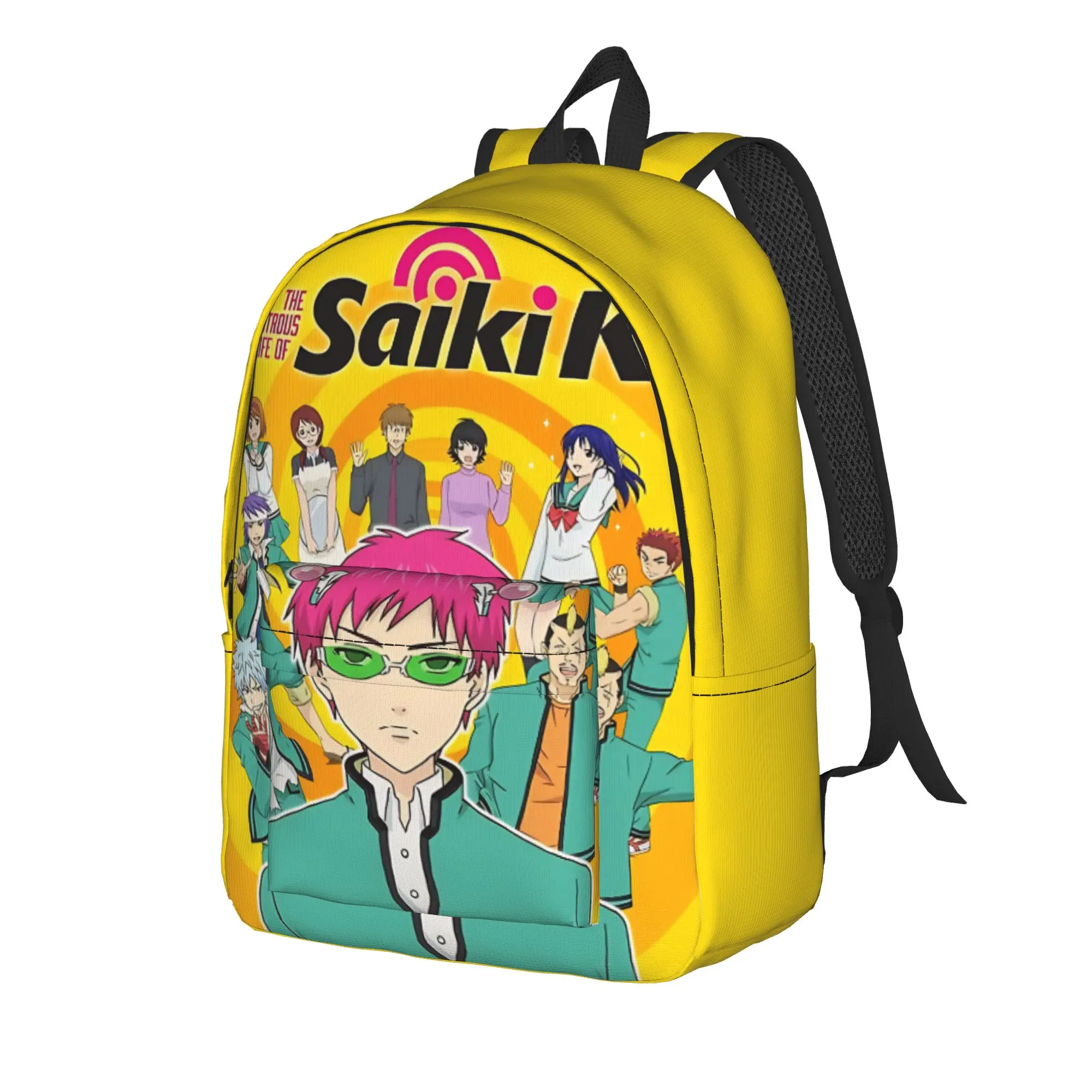 Saiki Kusuo Handbag Back to school season pastel cartoon  Lightweight Backpack
