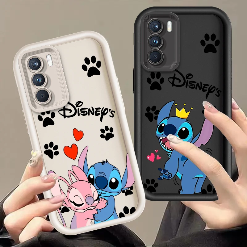 Disney Stitch Angel For Samsung A73 A72 A71 A53 A52 A51 A33 A23 A15 A54 A34 A35 A55 A06 A16 5G Eye Ladder Phone Case