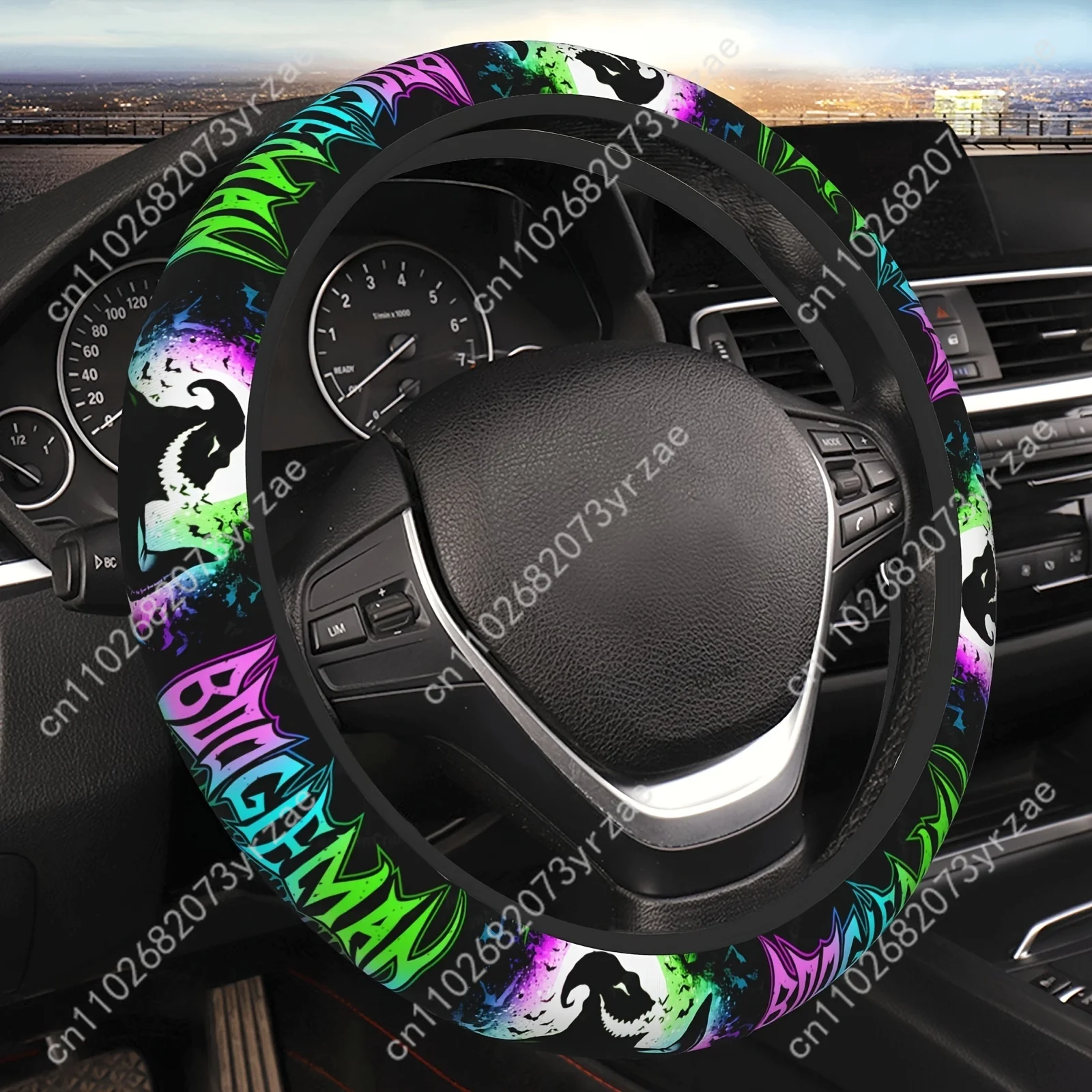 

Spooky Car Steering Wheels Cover Universal Type Environmental Friendly Comfortablenon-slip Breathable Steering Wheel Wrap